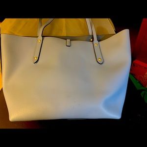 Coach Tote - Soft Light slate blue -leather